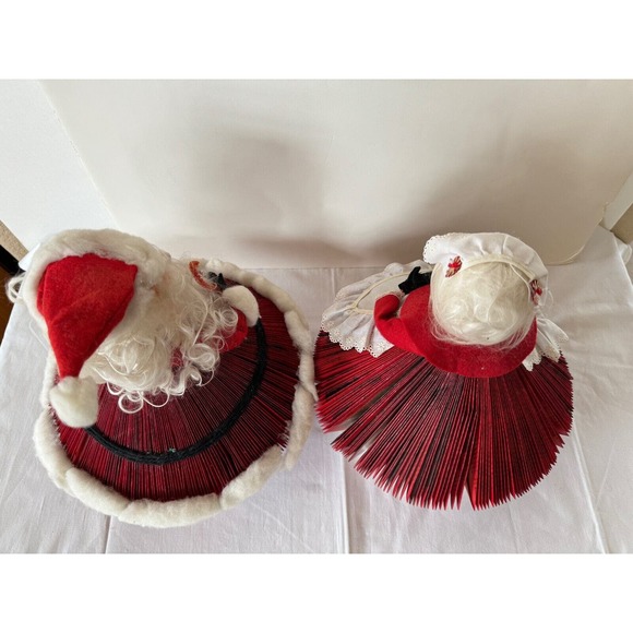 Vintage Santa Mrs Claus Figures Handmade Folded Magazine 13" Large Table Decor - Picture 11 of 13